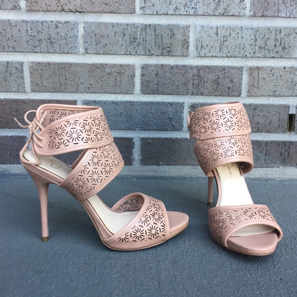 Jessica Simpson “Barcia” Laser Cut Sandals